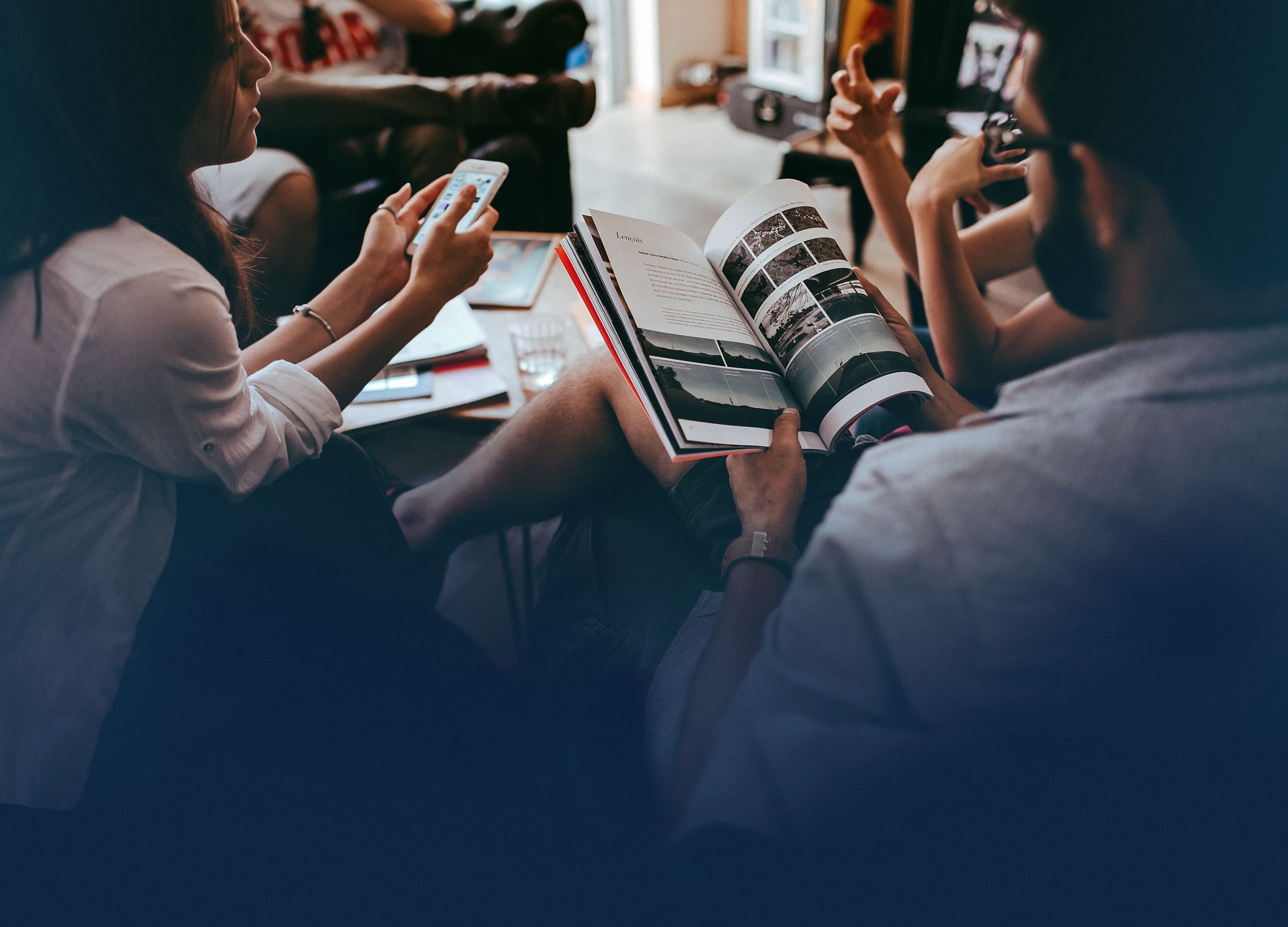 Young adults engaged in discussion